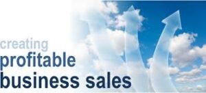 Profitable business sales written on cloud 